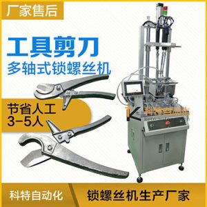 五金工具剪刀多迪式自動螺絲機(jī)，壓鉚剪刀螺母設(shè)置案例
