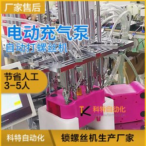 雙嘴單觸開關(guān)電動充氣泵多軸螺絲擰緊機(jī) 自動化打螺絲視頻案例